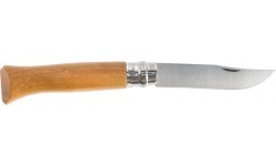 Нож Opinel 8 углеродистый, рукоять из бука, в блистере
