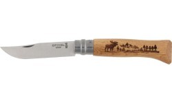 Peilis Opinel 8 inox ąžuolas Animal serija – briedis