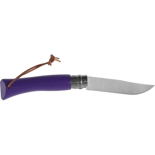 Sulankstomas peilis Opinel Colorama 07 Inox, violetinis, su virvele
