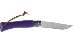 Sulankstomas peilis Opinel Colorama 07 Inox, violetinis, su virvele