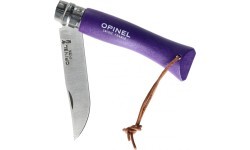 Складной нож Opinel Colorama 07 Inox, фиолетовый, с темляком