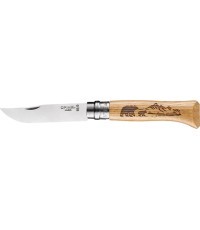 Opinel peilis 8 Inox ąžuolas Animal serija – meška