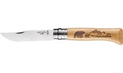 Opinel peilis 8 Inox ąžuolas Animal serija – meška