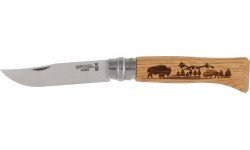 Peilis Opinel Nr. 8 Inox, ąžuolas, Animal serija – buivolas