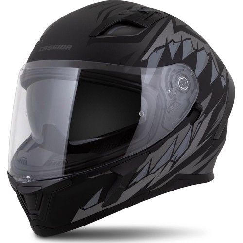 Motorcycle Helmet Cassida Orbit StriX Matte Black/Gray