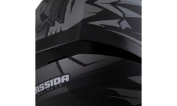 Мотоциклетный шлем Cassida Orbit StriX матовый черный/серый