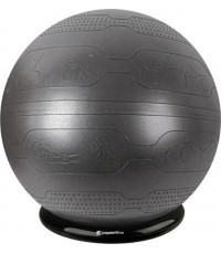 Гимнастический мяч inSPORTline Stretch Ball 75 см с BallBase - Чёрный