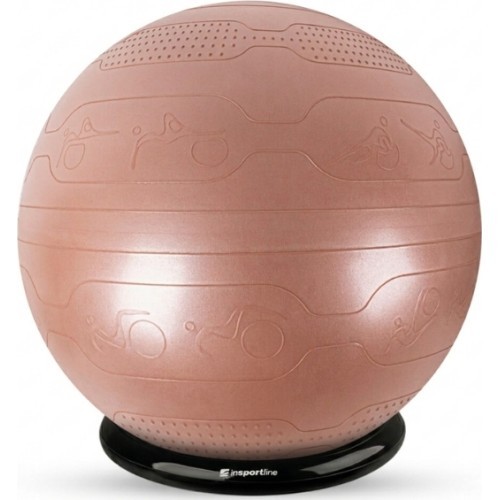 Гимнастический мяч inSPORTline Stretch Ball 75 см с BallBase - Mocha mousse