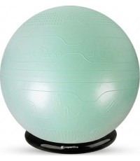 Gimnastikos kamuolys inSPORTline Stretch Ball 75 cm su BallBase - Mėtinė
