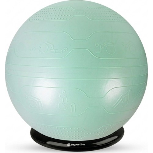 Exercise Ball inSPORTline Stretch Ball 75 cm w/ BallBase - Mint