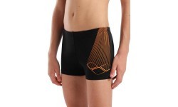 B Arena Bright Swim Short Black-Team Orange 10-11 - 503