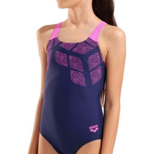 Arena Kikko Swim Pro Back maudymosi kostiumėlis Navy-Shocking Pink 10-11 - 790