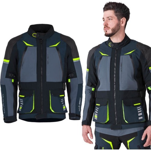 Motorcycle Jacket W-TEC Modock - Black/Blue