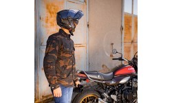 Motociklininko marškiniai BOS Lumberjack - Juodai pilka