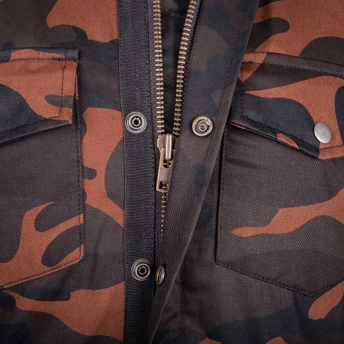 Motorcycle Shirt BOS Lumberjack - Black Grey