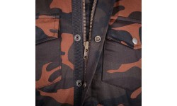Motorcycle Shirt BOS Lumberjack - Black Grey