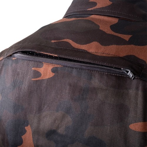 Motorcycle Shirt BOS Lumberjack - Black Grey
