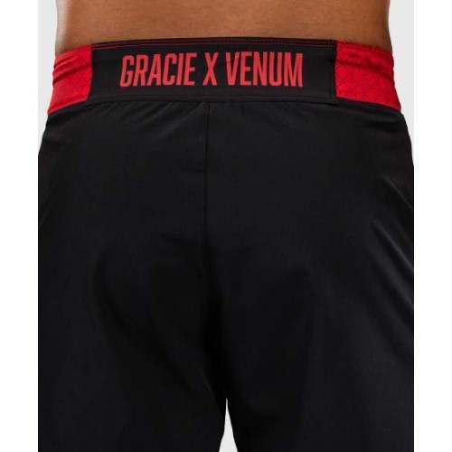 Venum x Roger Gracie Signature kovinės šortai - juodi/raudoni