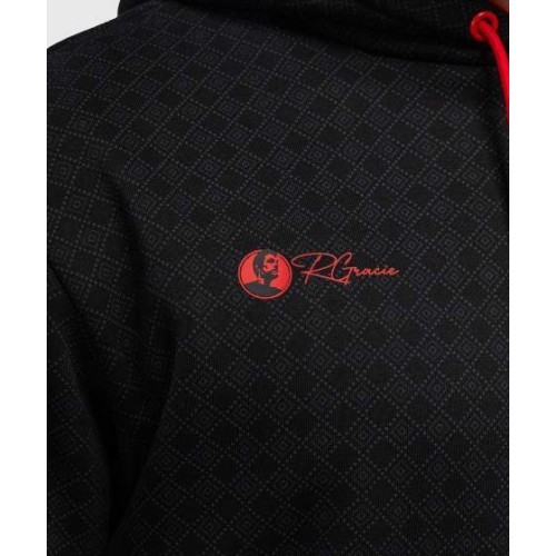 Venum x Roger Gracie Signature džemperis su gobtuvu, juoda/raudona
