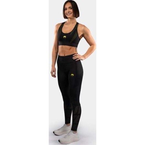 Venum Lazer moteriška sportinė liemenėlė, juoda/geltona