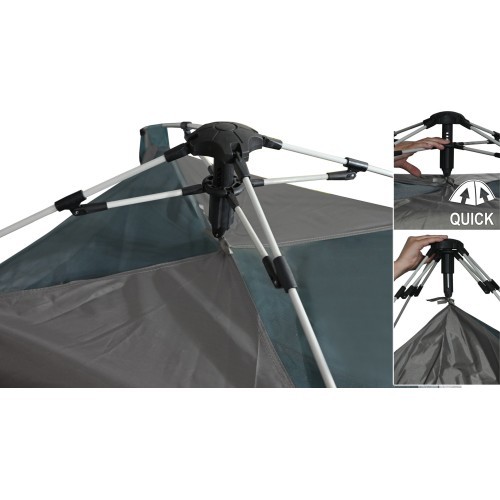 Greitai išskleidžiama palapinė LIVIGNO 3-4 asmenims 200x200x140 cm PU500mm