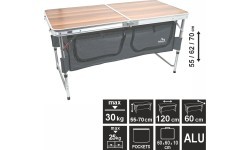 Складной кемпинговый стол BLED, 60x120x70 см