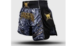 Venum Wolf Atak Muay Thai šortai, juodi/pilki