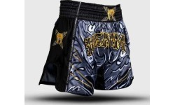 Venum Wolf Atak Muay Thai šortai, juodi/pilki