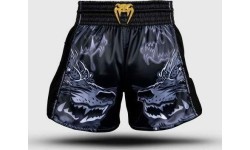 Venum Wolf Atak Muay Thai šortai, juodi/pilki