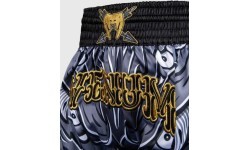 Venum Wolf Atak Muay Thai šortai, juodi/pilki