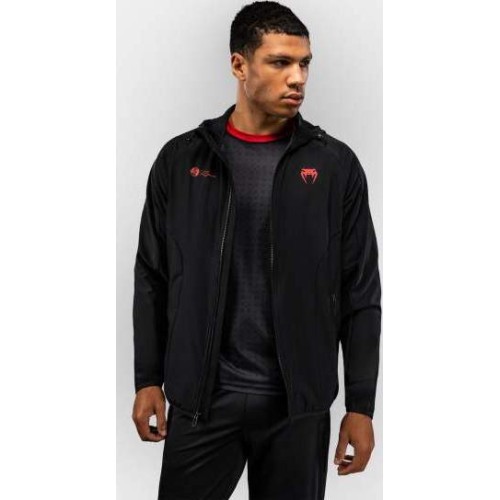 Толстовка Venum x Roger Gracie Signature на молнии, чёрный/красный