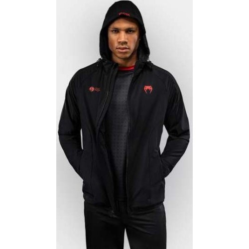 Venum x Roger Gracie Signature džemperis su užtrauktuku, juodas/raudonas