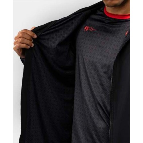 Venum x Roger Gracie Signature džemperis su užtrauktuku, juodas/raudonas