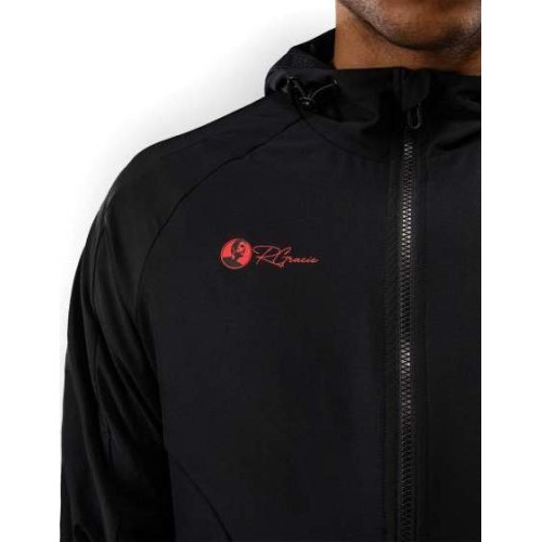 Venum x Roger Gracie Signature džemperis su užtrauktuku, juodas/raudonas