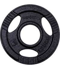 Чугунный олимпийский диск inSPORTline Hamerton, черный, 1,25 кг, 50 мм