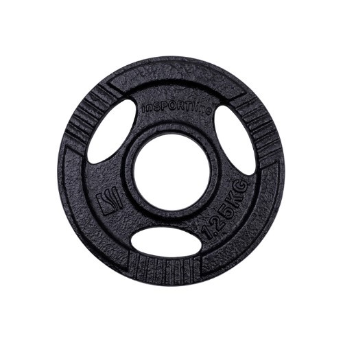 Cast Iron Olympic Weight Plate inSPORTline Hamerton Black 1.25 kg, 50 mm