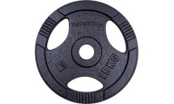 Ketaus olimpinis svorio diskas inSPORTline Hamerton Black 15 kg, 50 mm
