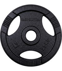 Cast Iron Olympic Weight Plate inSPORTline Hamerton Black 25 kg, 50 mm