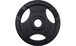 Ketaus olimpinis svorio diskas inSPORTline Hamerton, juodas, 25 kg, 50 mm