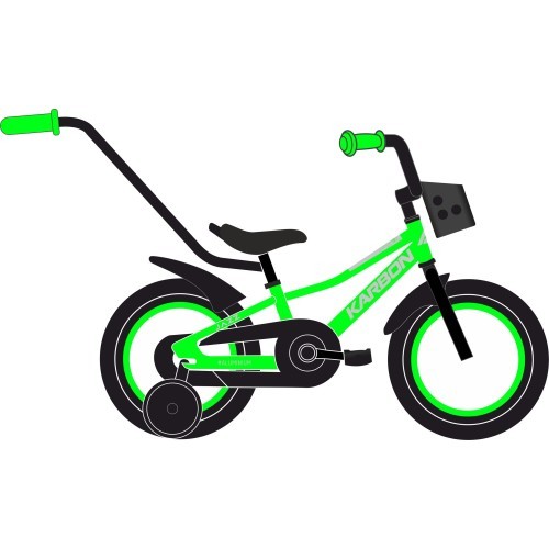 Karbon Jazz 14 children's bike, neon green