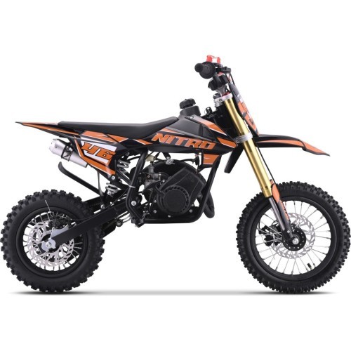 NITRO 60 cc motociklas su vidaus degimo varikliu, oranžinis