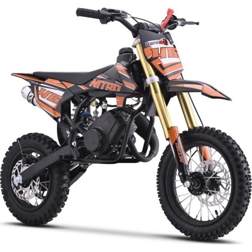 NITRO 60 cc motociklas su vidaus degimo varikliu, oranžinis