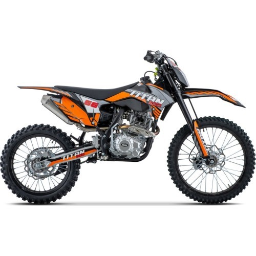 TITAN 300cc oranžinis motociklas su vidaus degimo varikliu