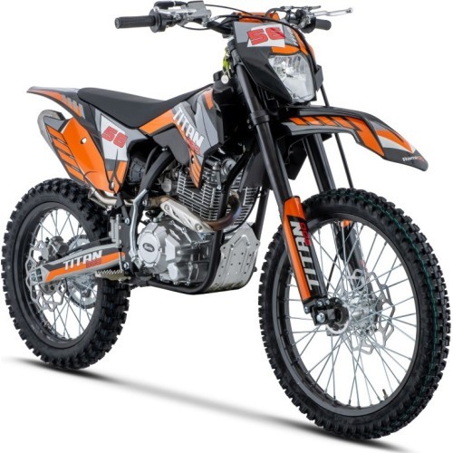 TITAN 300cc oranžinis motociklas su vidaus degimo varikliu