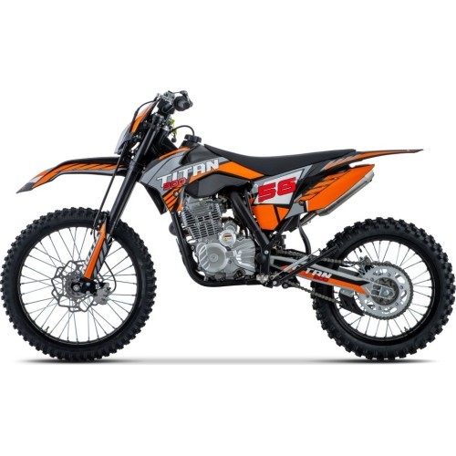 TITAN 300cc oranžinis motociklas su vidaus degimo varikliu