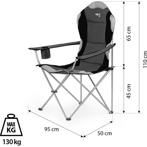 NC3080 DARK-GRAY CAMPING CHAIR NILS CAMP