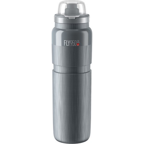 Elite FLY MTB TEX Water Bottle 950 ml, with cap (grey)