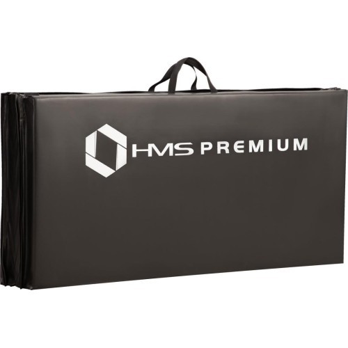 Sulankstomas gimnastikos čiužinys HMS Premium MGS01 2400x1200 mm, juodas