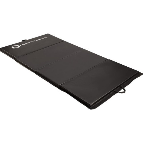 Sulankstomas gimnastikos čiužinys HMS Premium MGS01 2400x1200 mm, juodas