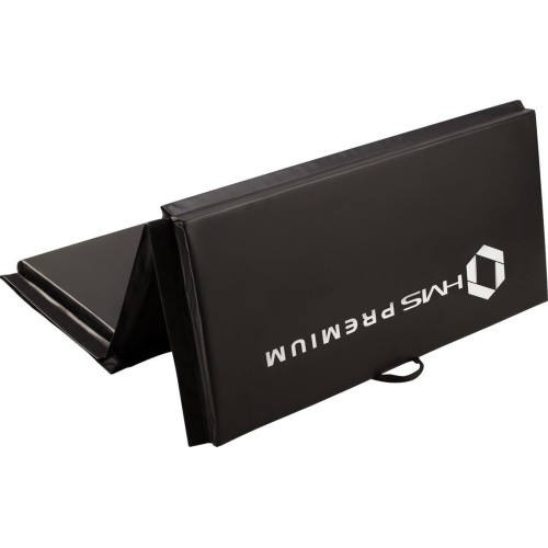 Sulankstomas gimnastikos čiužinys HMS Premium MGS01 2400x1200 mm, juodas